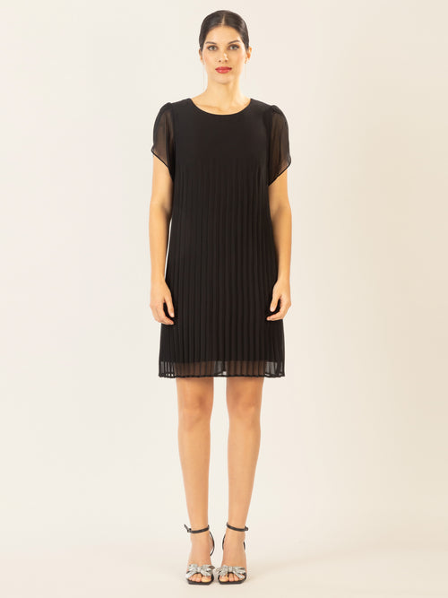 APART Chiffonkleid aus einem leicht körnigen Georgette | schwarz image 1