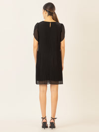 APART Chiffonkleid aus einem leicht körnigen Georgette | schwarz