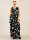 APART Abendkleid mit Blumenmuster | nachtblau-multicolor