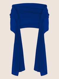 APART langes und breites Chiffontuch | royalblau
