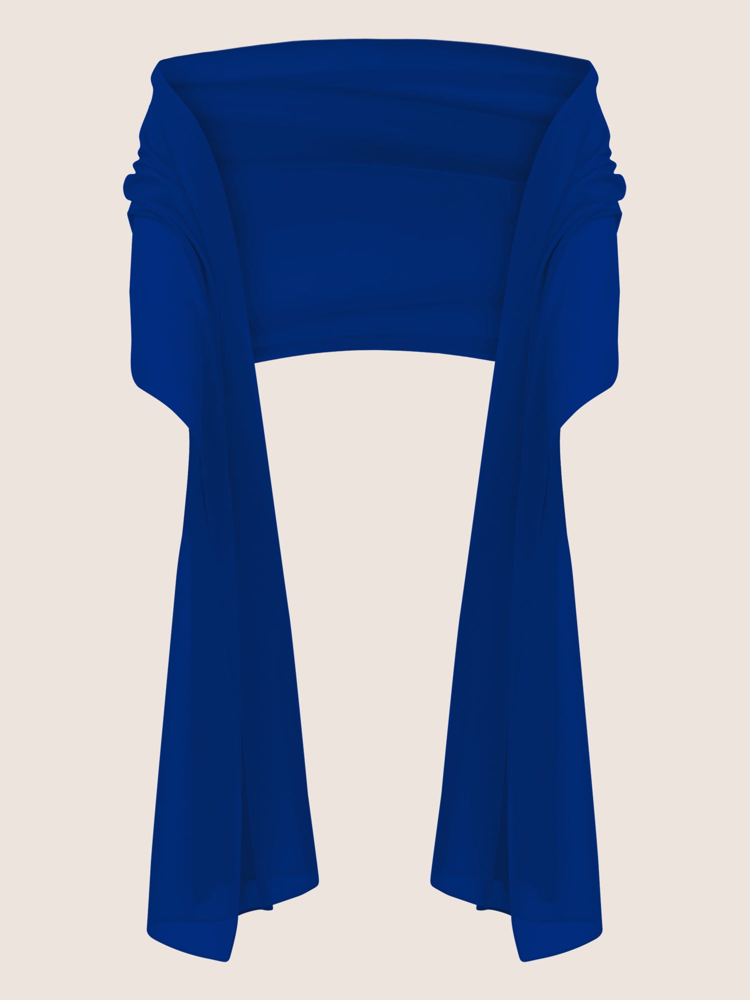 APART langes und breites Chiffontuch | royalblau