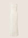APART Abendkleid mit Wasserfall-Ausschnitt | creme