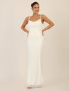 APART Abendkleid mit Wasserfall-Ausschnitt | creme