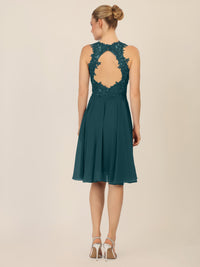 APART Cocktailkleid mit Cut-Out-Rücken | dunkelgrün