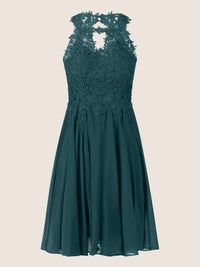 APART Cocktailkleid mit Cut-Out-Rücken | dunkelgrün