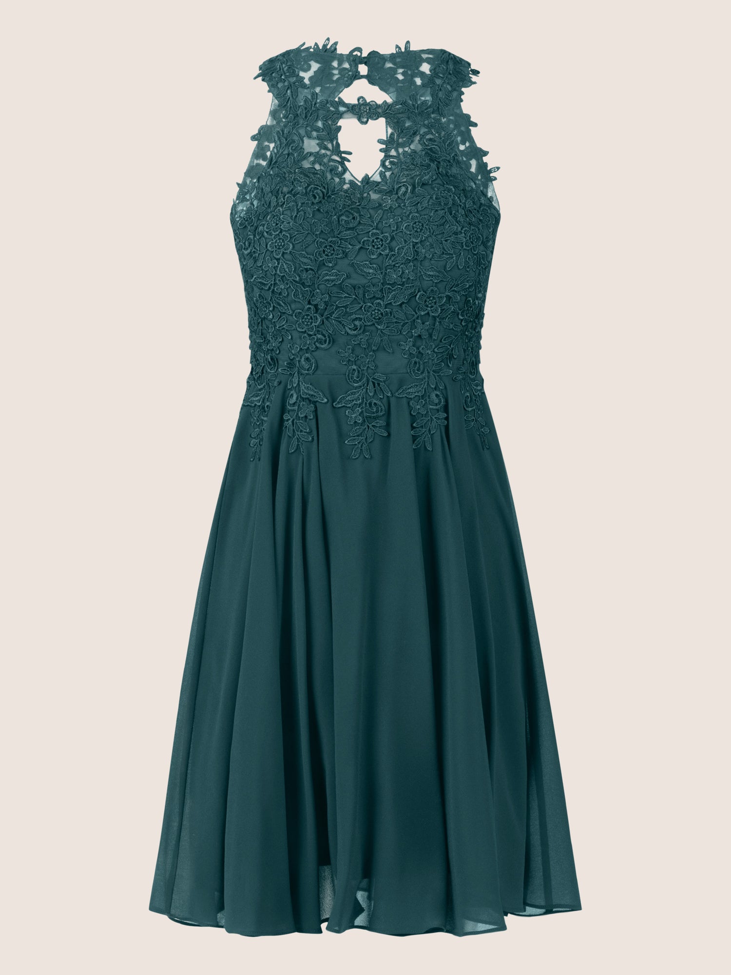 APART Cocktailkleid mit Cut-Out-Rücken | dunkelgrün