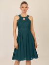 APART Cocktailkleid mit Cut-Out-Rücken | dunkelgrün