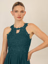 APART Cocktailkleid mit Cut-Out-Rücken | dunkelgrün