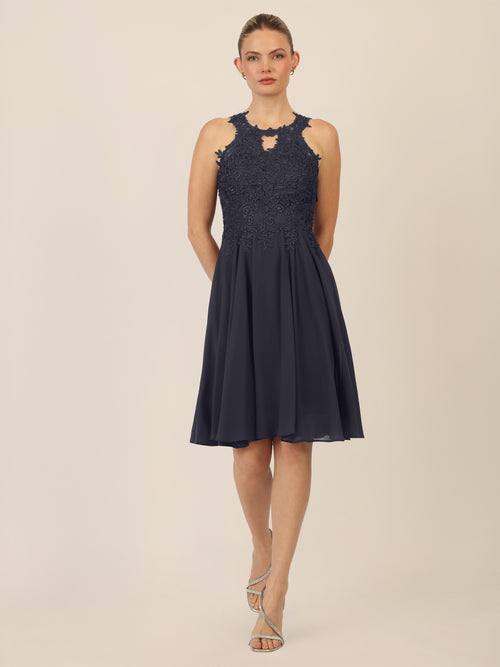 APART Cocktailkleid mit Cut-Out-Rücken | nachtblau image 1