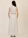 APART Abendkleid mit Spitze und transparentem Rückenteil | creme