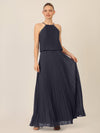 APART Chiffonkleid mit Ketten-Trägern | nachtblau