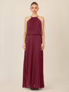 APART Chiffonkleid mit Ketten-Trägern | bordeauxrot