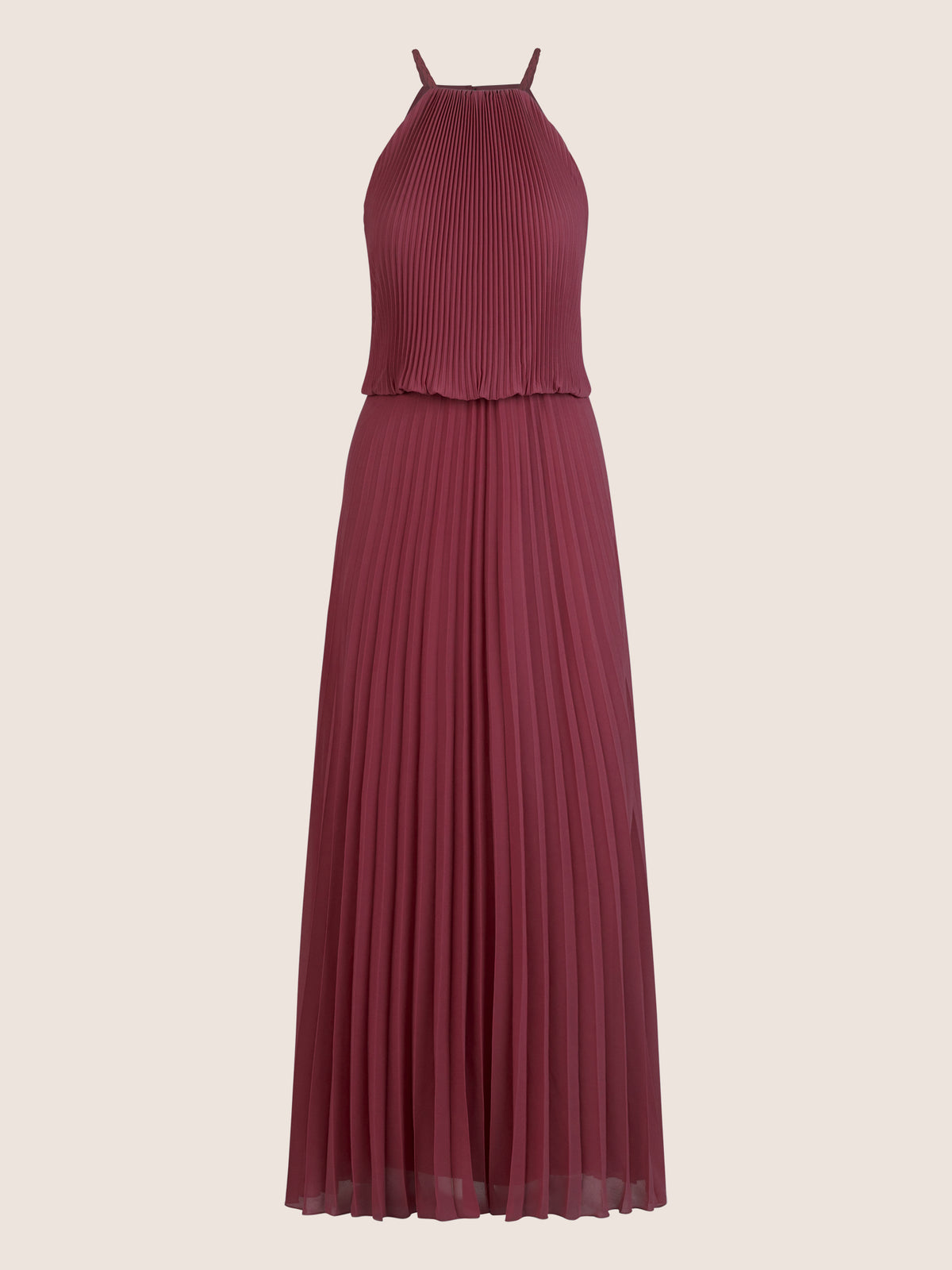 APART Chiffonkleid mit Ketten-Trägern | bordeauxrot