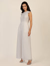 APART Overall mit Spitzenoberteil mit Spitzenoberteil und weitem Bein | creme