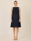 APART Chiffonkleid in Midilänge mit Lagenoptik | nachtblau