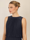 APART Chiffonkleid in Midilänge mit Lagenoptik | nachtblau