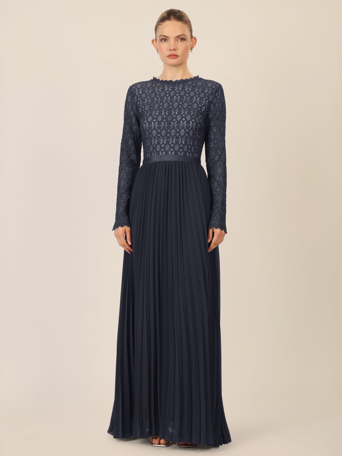 APART Abendkleid mit Plisseerock | nachtblau