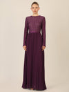 APART Abendkleid mit Plisseerock | dunkel lila