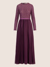 APART Abendkleid mit Plisseerock | dunkel lila