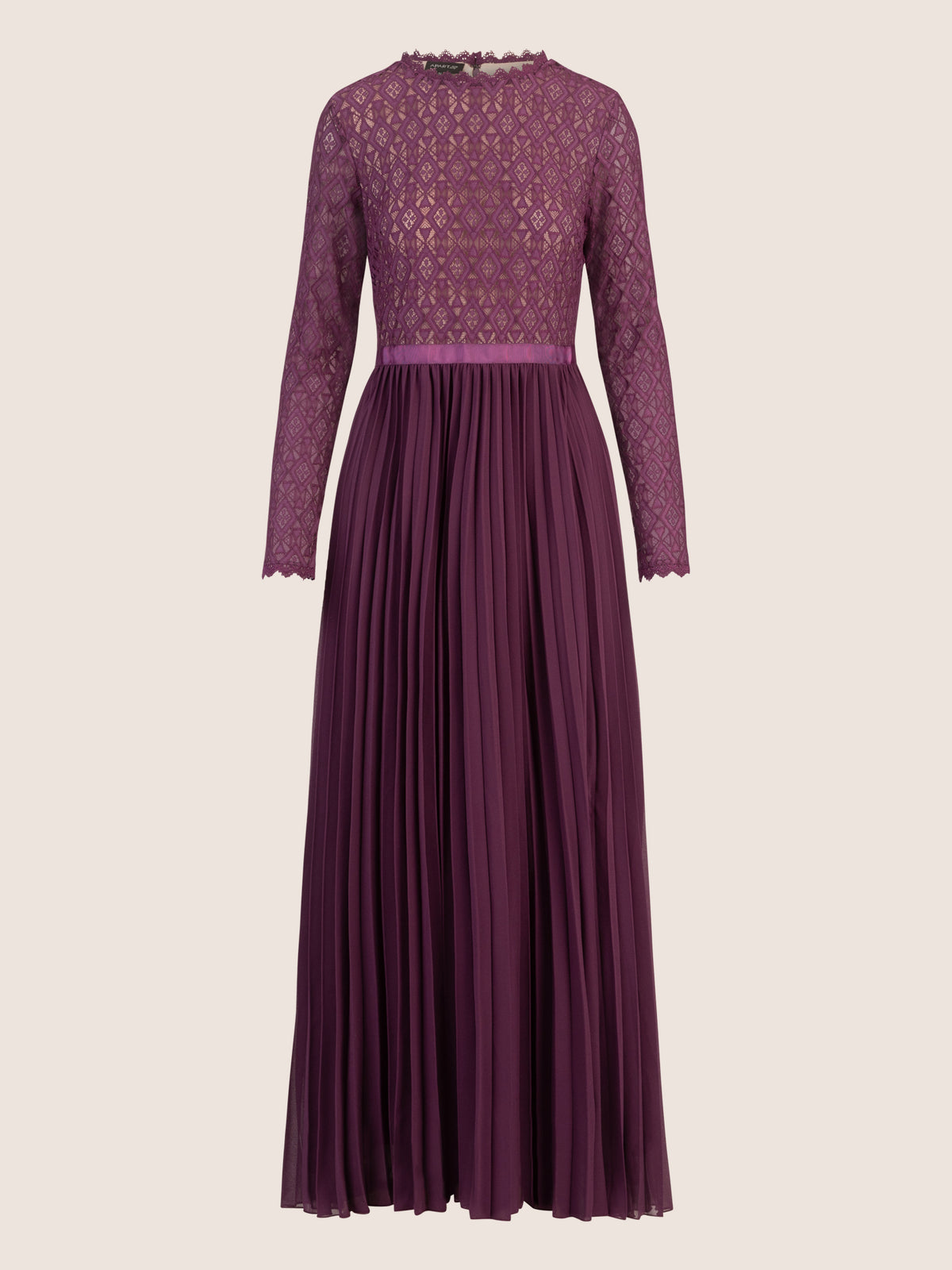 APART Abendkleid mit Plisseerock | dunkel lila