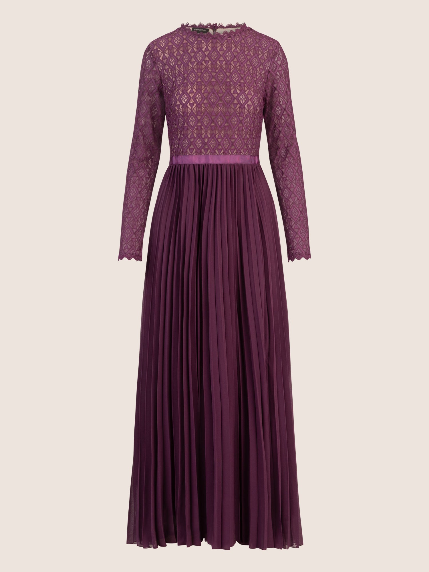 APART Abendkleid mit Plisseerock | dunkel lila