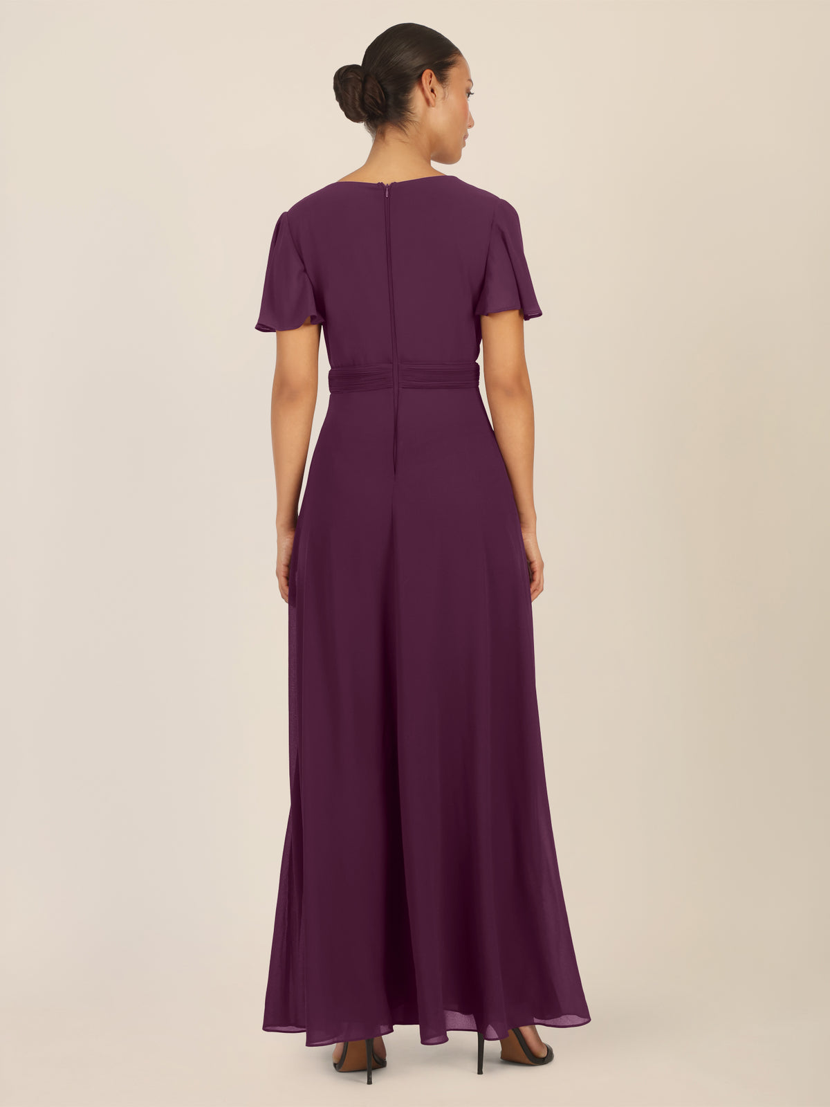 APART Chiffonoverall mit Brust Pads | dunkel lila