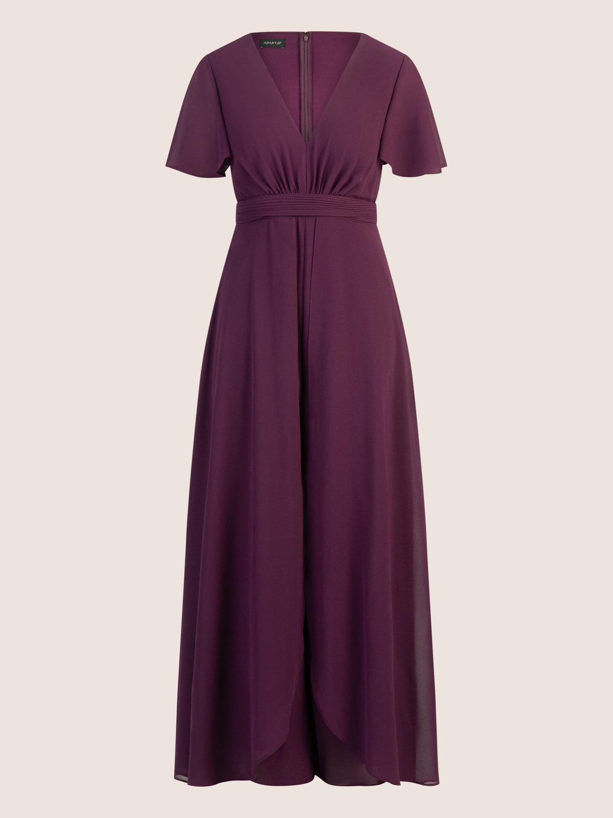 APART Chiffonoverall mit Brust Pads | dunkel lila