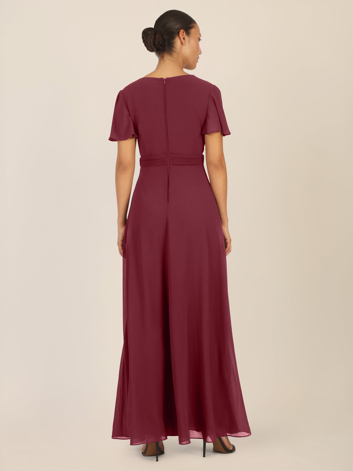 APART Chiffonoverall mit Brust Pads | bordeauxrot