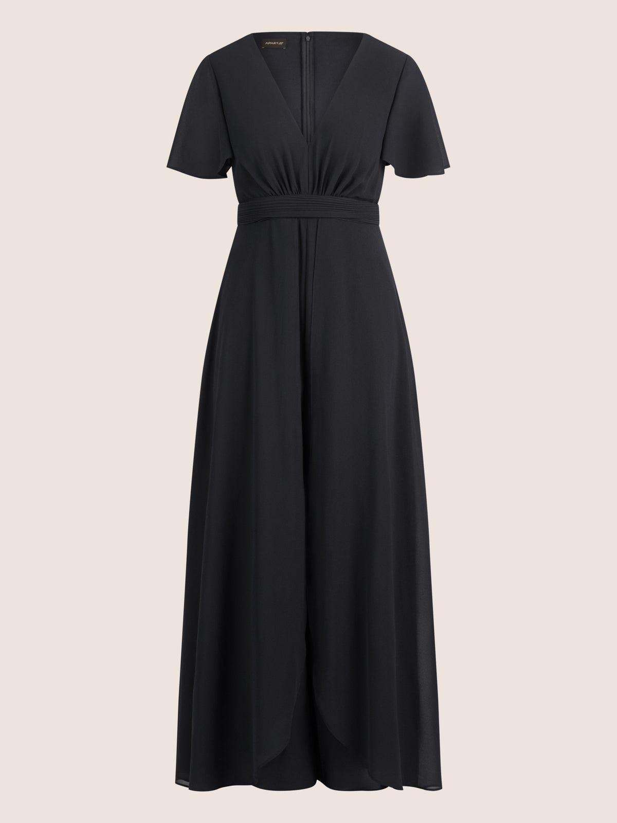 APART Chiffonoverall mit Brust Pads | schwarz