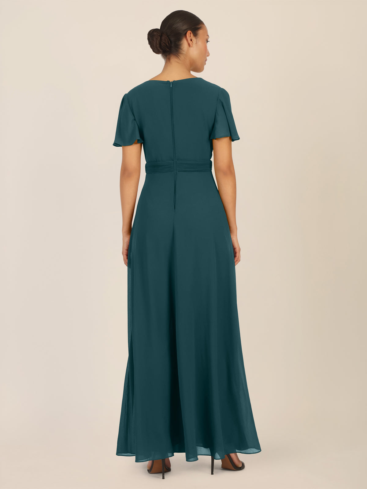 APART Chiffonoverall mit Brust Pads | dunkelgrün