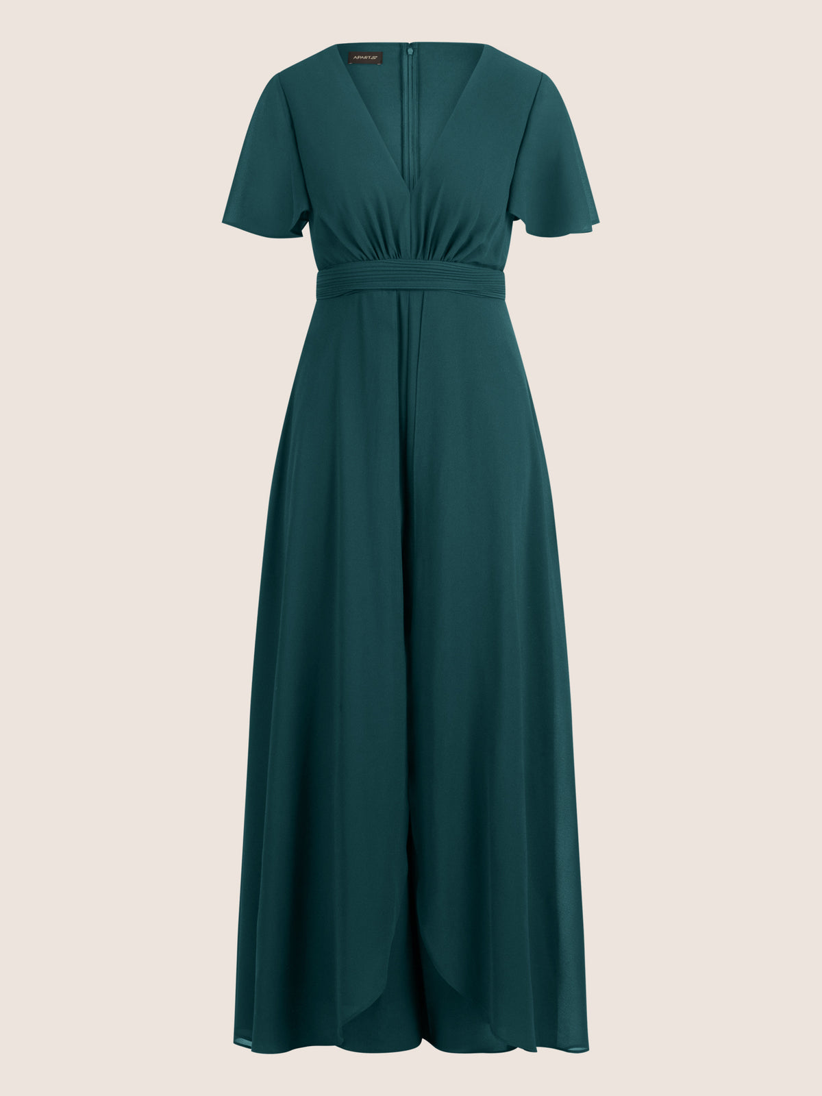 APART Chiffonoverall mit Brust Pads | dunkelgrün