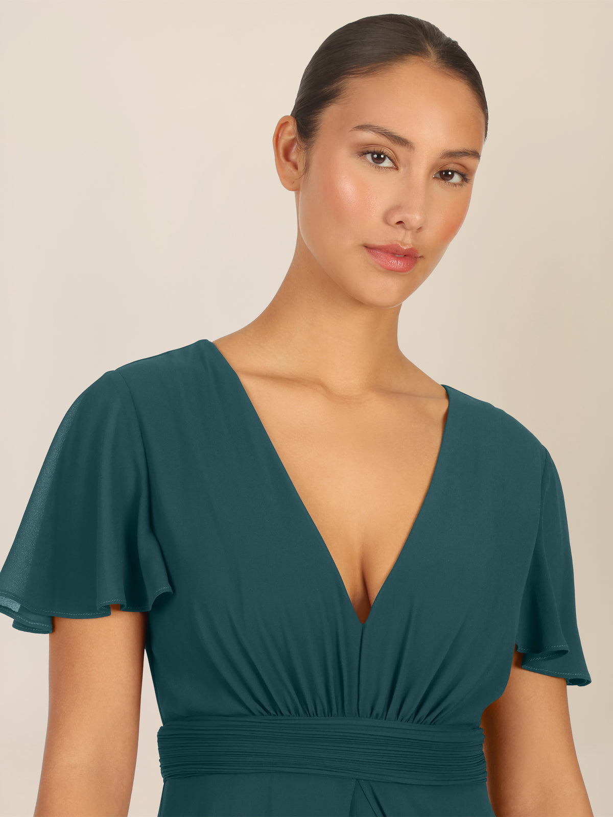 APART Chiffonoverall mit Brust Pads | dunkelgrün