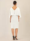 APART Kleid mit Chiffoncape in Lagenoptik mit Spitzenborte | creme