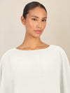 APART Kleid mit Chiffoncape in Lagenoptik mit Spitzenborte | creme