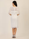 APART Spitzenkleid mit Schleifen-Gürtel | creme