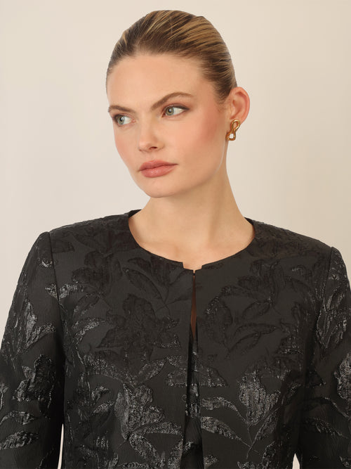 APART Jacquard Bolero mit Glanzstruktur | schwarz image 1