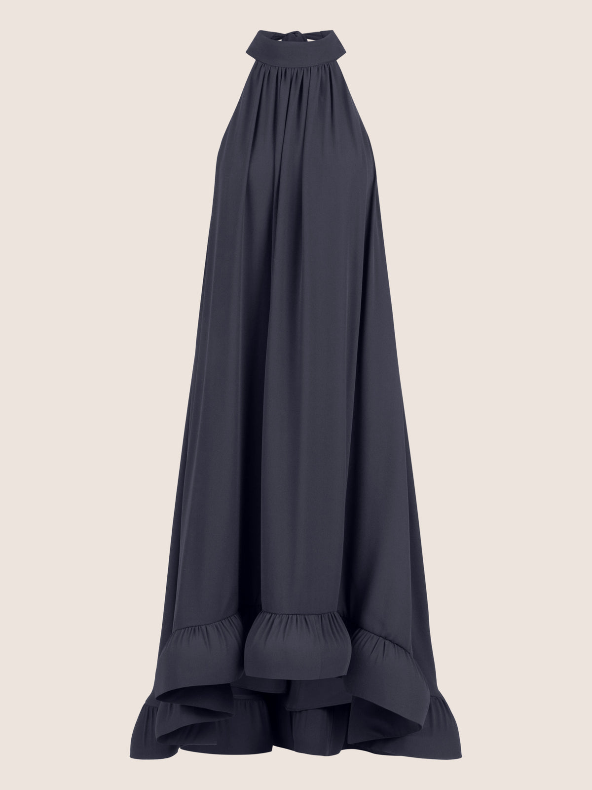 APART Chiffonkleid mit Volantsaum | nachtblau