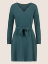 APART Strickkleid mit V-Ausschnitt | dunkelgrün