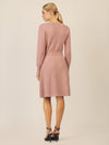 APART Strickkleid mit V-Ausschnitt | mauve