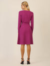 APART Strickkleid mit V-Ausschnitt | lila