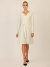APART Strickkleid mit V-Ausschnitt | creme