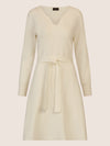 APART Strickkleid mit V-Ausschnitt | creme