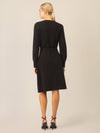 APART Strickkleid mit V-Ausschnitt | schwarz
