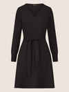 APART Strickkleid mit V-Ausschnitt | schwarz