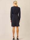APART Strickkleid mit V-Ausschnitt | nachtblau
