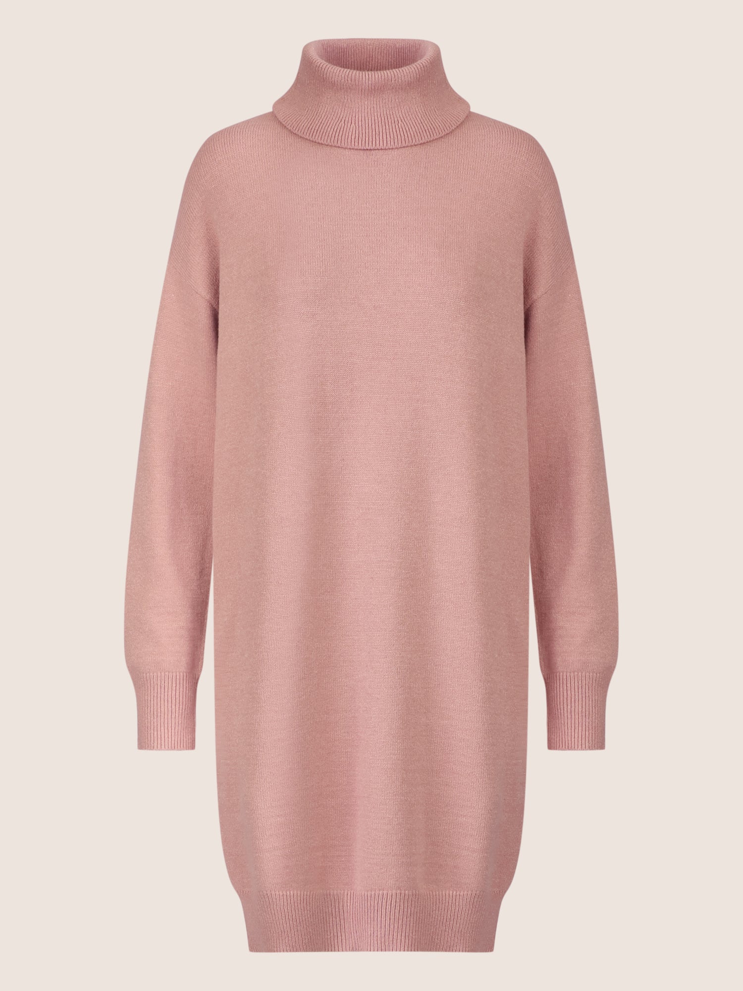 APART Overside Strickkleid mit überschnittene Schultern | mauve