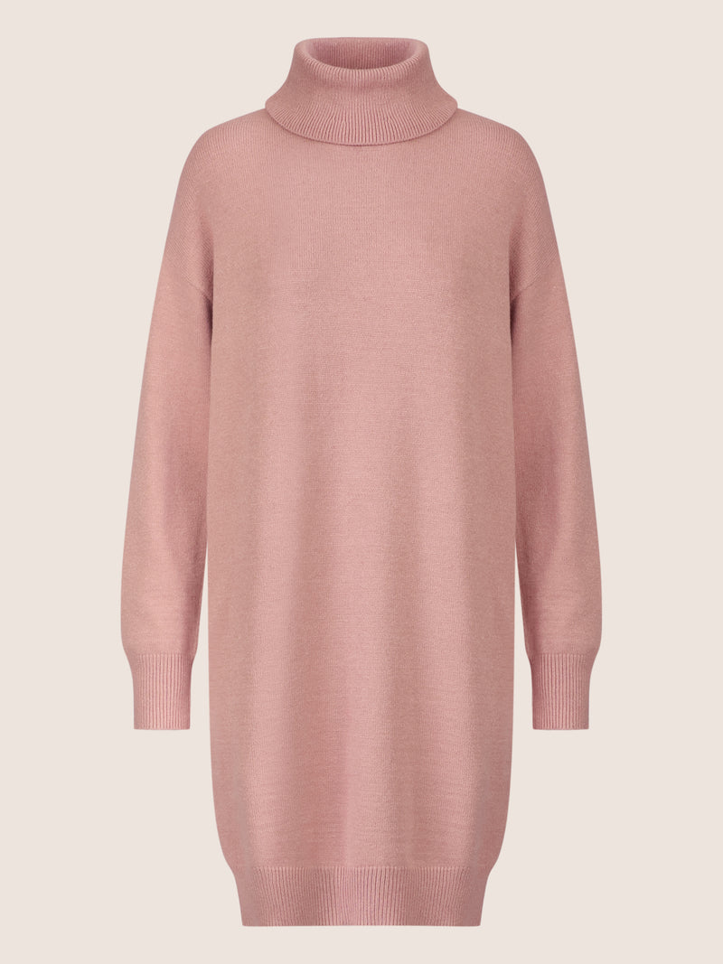 APART Overside Strickkleid mit überschnittene Schultern | mauve