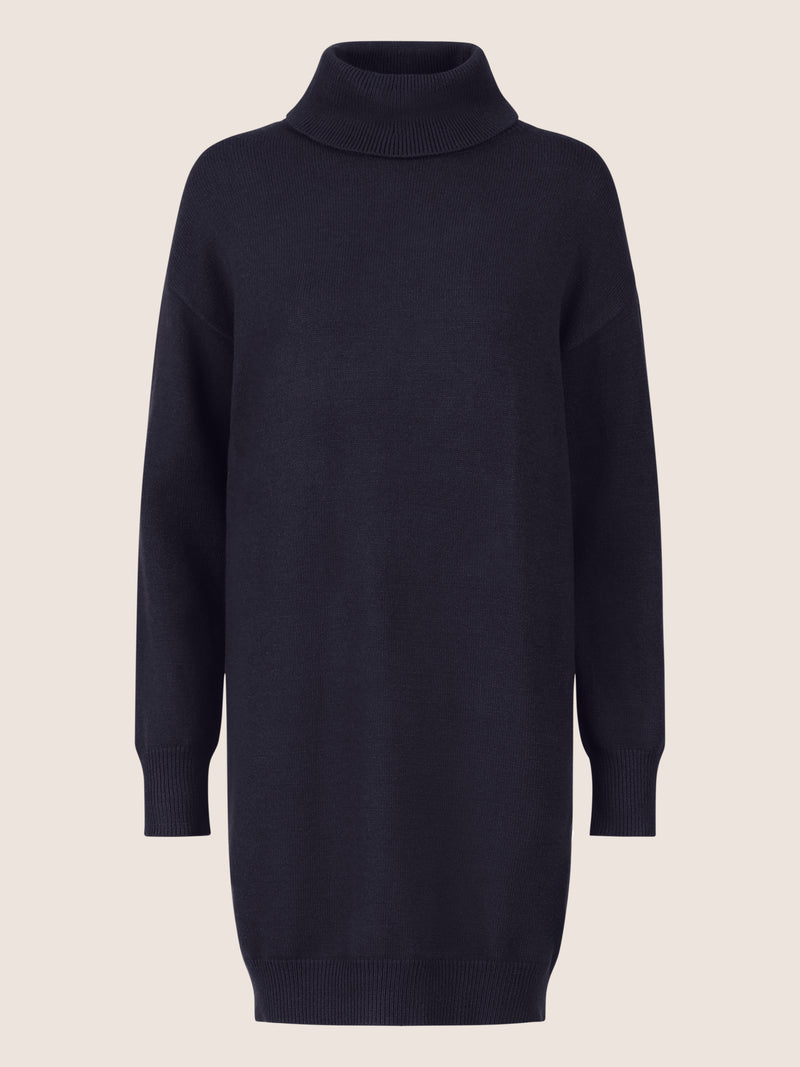 APART Overside Strickkleid mit überschnittene Schultern | nachtblau