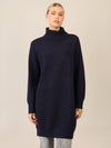 APART Overside Strickkleid mit überschnittene Schultern | nachtblau