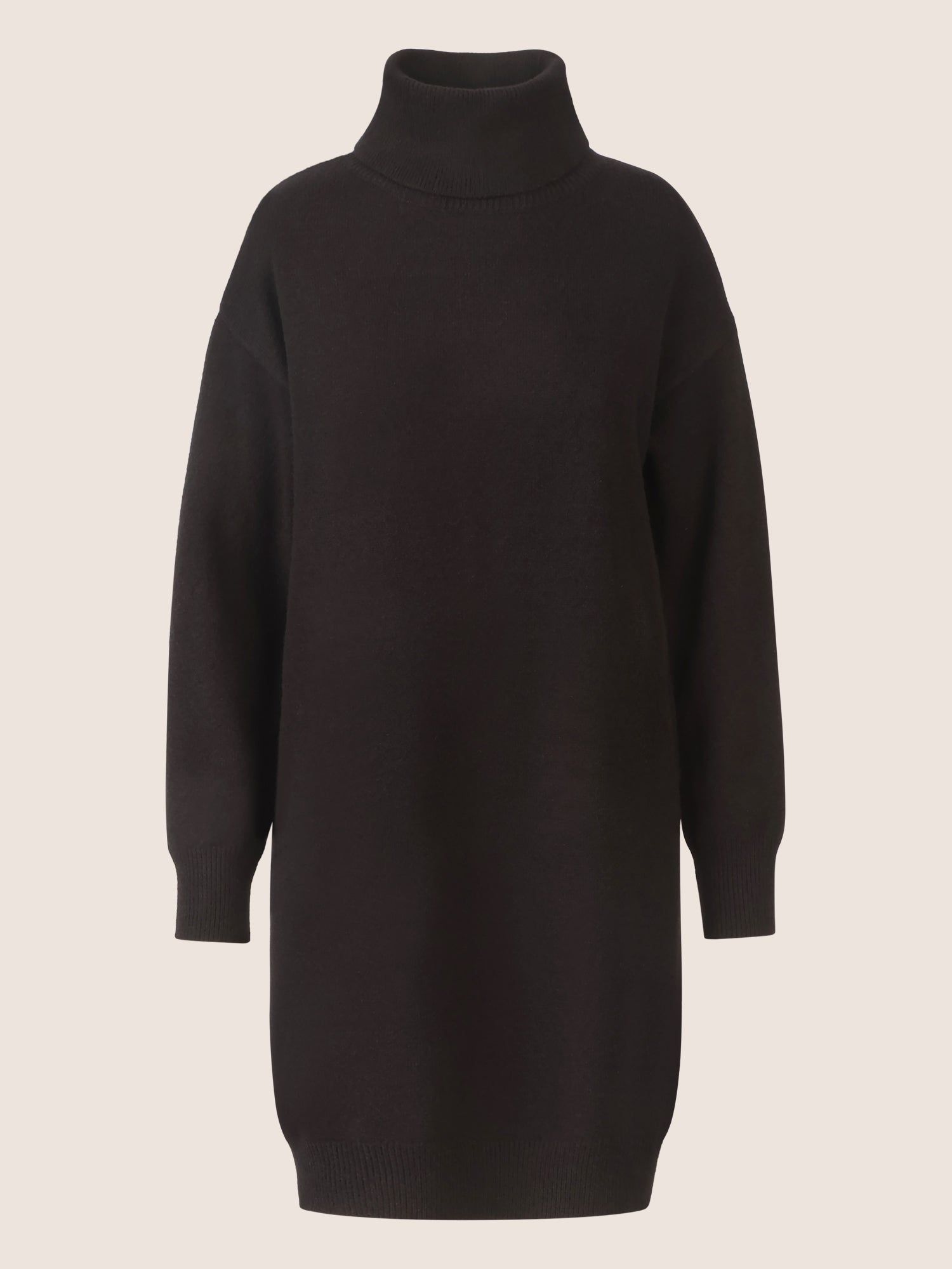 APART Overside Strickkleid mit überschnittene Schultern | schwarz